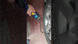 Usando tire inflator car sun de temu inflador de llantas portátil inflador de neumáticos temu [upl. by Kolosick]