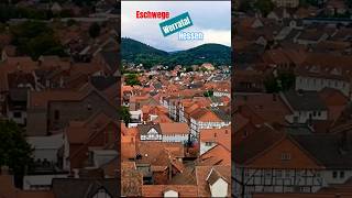 Stadt ESCHWEGE aus 40 Meter Höhe • Nikolaiturm Laubengang Altstadt Werratal kurzgezeigt [upl. by Simonette739]