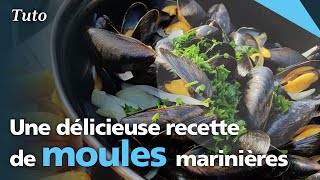 Une délicieuse recette de moules marinières [upl. by Salangi350]