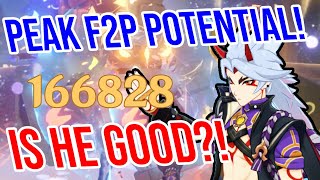 PEAK POTENTIAL F2P ARATAKI ITTO Is he Actually Good Genshin Impact [upl. by Ayahc]