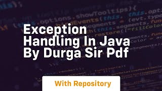 exception handling in java by durga sir pdf [upl. by Emil674]