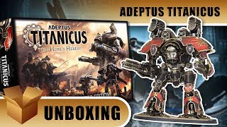 Adeptus Titanicus Unboxing Rules Set amp Warlord Titan [upl. by Far]