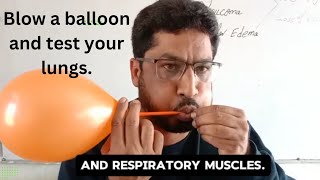 Blowing up Balloons Lungs test [upl. by Boyden492]