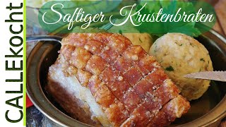 Krustenbraten im Backofen und leckere braune Soße selber machen Rezept [upl. by Aihtnic]