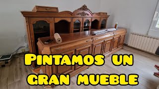 Pintar MUEBLE GRANDE con CHALKPAINT  Efecto MADERA LAVADA [upl. by Bettye373]