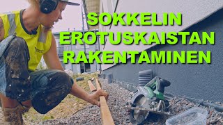 Sokkelin Erotuskaistan Rakentaminen  Timpurilta Talo [upl. by Ahsakal]