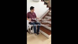 Thyssenkrupp Flow II Stair Lift Lift Tangga in Indonesia  Installation in Tangerang [upl. by Saidee]