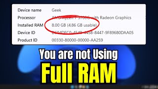 FIX quotAll RAM Not Fully Usablequot in Windows 1011  3 Best FIX [upl. by Powers]