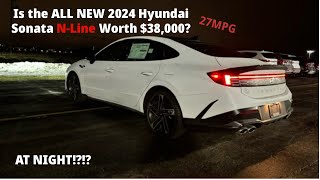 NIGHT REVIEW 2024 Hyundai Sonata Better Looking Than the New Camry [upl. by Ayekahs822]