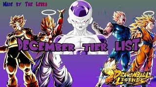 SPARKING TIER LIST OF DECEMBER  DRAGONBALL LEGENDS [upl. by Neimad636]