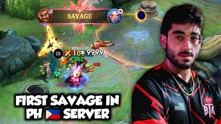 C9 MOBAZANE FIRST SAVAGE IN PHILIPPINES SERVER  🤯 [upl. by Gabbi240]