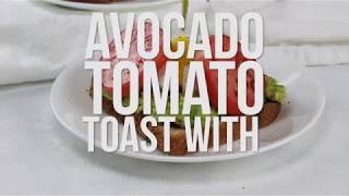 How To Make Breakfast Smashed Avocado Tomato Toast with Fried Poached Egg [upl. by Selokcin112]