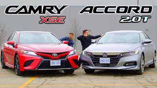 2019 Toyota Camry XSE vs Honda Accord 20 Touring  Battle For Best MidSize Sedan [upl. by Sacram]