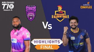 New York Strikers vs Deccan Gladiators  Finals  Abu Dhabi T10 Season 6  Colors Cineplex [upl. by Goraud636]