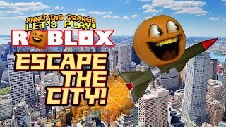 Roblox Escape the City OBBY Annoying Orange Plays [upl. by Saudra]