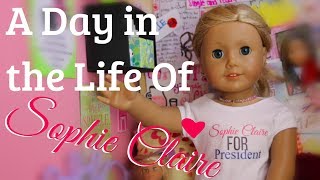 A Day in the Life of Sophie Claire Biles American Girl Doll Stopmotion [upl. by Ahsino763]