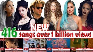 All 416 songs with over 1 billion views  Mar 2024 №38 [upl. by Ahseital]