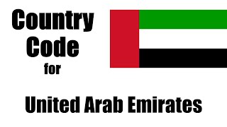 United Arab Emirates Dialing Code  Emirati Country Code  Area Codes in United Arab Emirates [upl. by Naujud]