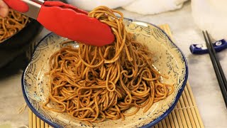 BETTER THAN TAKEOUT  Lo Mein Noodles Recipe [upl. by Oicanata]