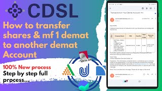 How to transfer shares and mutual fund one demat to another demat Account on cdsl by online process [upl. by Sinegra]