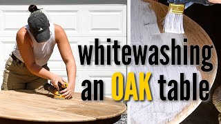 Stripping amp Whitewashing an Antique Wood Table [upl. by Jenette]