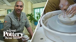 How to make a pottery candlestick in 3 minutes  Mini Masterclass  The Great Pottery Throw Down [upl. by Melosa]