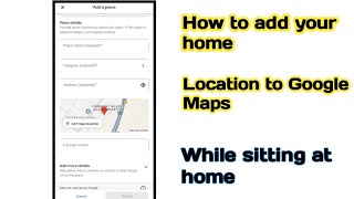 How to add your home location to Google Maps while sitting at home googlemap [upl. by Ees204]