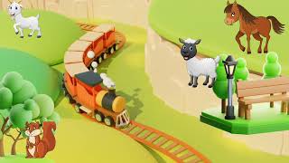 Happy train song🔥Train chug chug rhymes for babies Inkblisstv [upl. by Mandell]