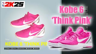 NBA 2K25 Shoe Creator  Kobe 6 Think Pink [upl. by Ania]