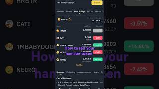 Hamster profit book kese kare How to sell your token  withdraw kese kare Hamster token [upl. by Naquin695]