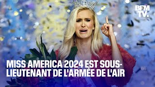 Miss America 2024 est souslieutenant de l’armée de l’air en service [upl. by Nohsyt617]