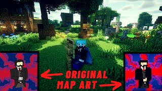 PAINTING in MINECRAFT Map Art Plug in  Lilac Minecraft  Towny Server [upl. by Siravaj]