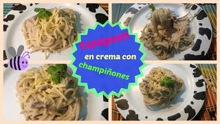 El sabor de Sabi Espagueti en crema con champiñones [upl. by Schargel]