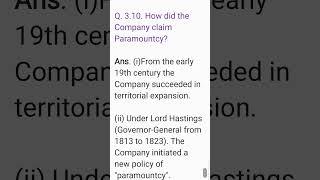 How did the company claim paramountcy Class 8 History Chapter 2 [upl. by Ruhl682]