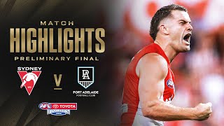 Sydney Swans v Port Adelaide Highlights  Preliminary Final 2024  AFL [upl. by Ivon960]