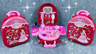 7 minutes satisfied unbox pink little princess makeup backpack ASMR review toys [upl. by Oshinski]