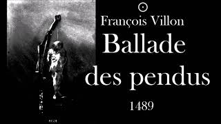 François Villon la Ballade des pendus lu par Gérard Philipe [upl. by Cohla]