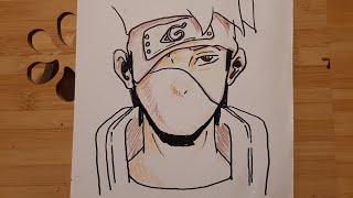 How to draw kakashi Easy Step by step [upl. by Polky]