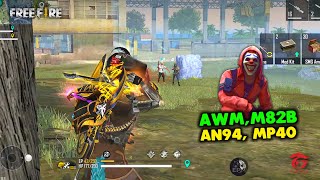 Play with AWM M82B AN94 MP40 OverPower Ajjubhai and Amitbhai Gameplay  Garena Free Fire [upl. by Annol537]