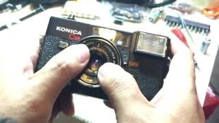 รีวิววิธีใช้ กล้องฟิล์ม Konica C35 EF by ก้องฟิล์ม ร้านขายกล้องฟิล์ม [upl. by Adnylam]