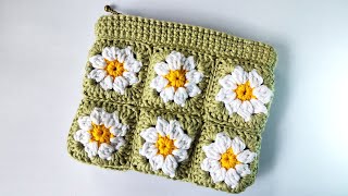 Mini Daisy Crochet Coin Purse [upl. by Rockey]