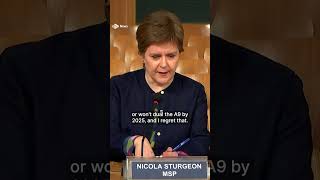 Nicola Sturgeon apologises for tenyear delay to A9 dualling project news dualling road politics [upl. by Corina]