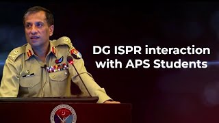 DG ISPR Interaction with APS Students  ISPR [upl. by Lionel]