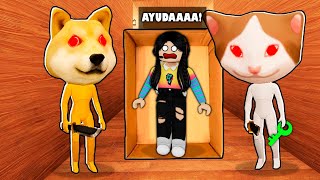 ESCAPA DEL ZOOLÓGICO ATERRADOR DE ROBLOX 🐶 😺 🔪  Juego Completo [upl. by Yekcir]