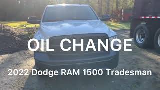 2022 Dodge RAM 1500 36L Oil Change BigTrucksFixTricks [upl. by Otsenre]