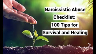 Narcissistic Abuse Checklist 100 Tips for Survival and Healing [upl. by Kylander411]