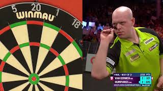 NINE DARTER Michael van Gerwen v Luke Humphries  2023 Players Championship Finals [upl. by Chlori]