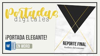 PORTADAS FORMALES digitales pt1 🤍 WORD 💻 [upl. by Rowena795]