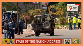 Security beefed outside parliament ahead of Rutos state of the nation address [upl. by Valerlan]