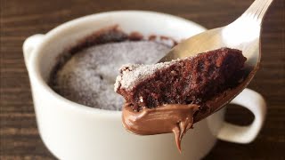 Chocolate Mug Cake in 1 Minute  Microwave Nutella Cake  Em’s Kitchen [upl. by Sou167]